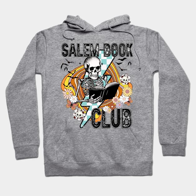 "Salem Book Club" Skeleton Reading Hoodie by FlawlessSeams